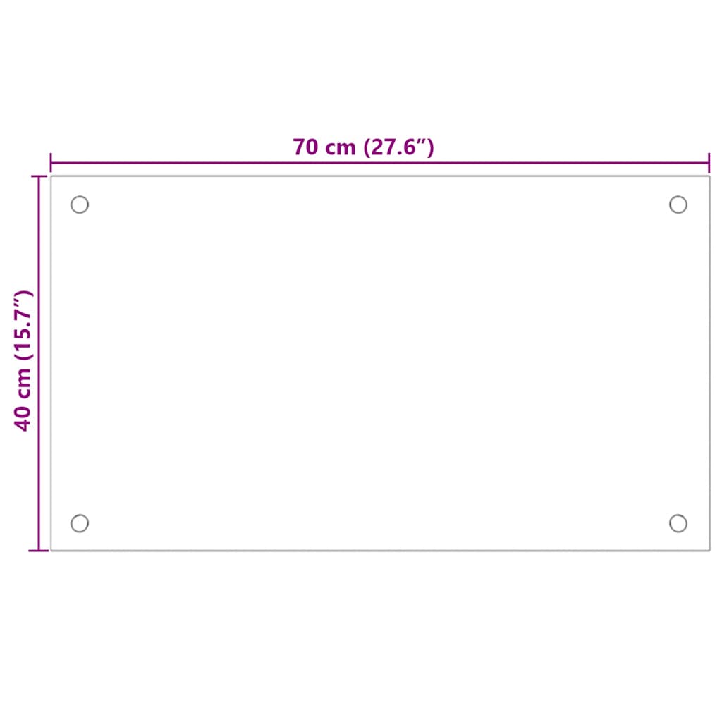 Kitchen Backsplashes 2 pcs Black 70x40 cm Tempered Glass